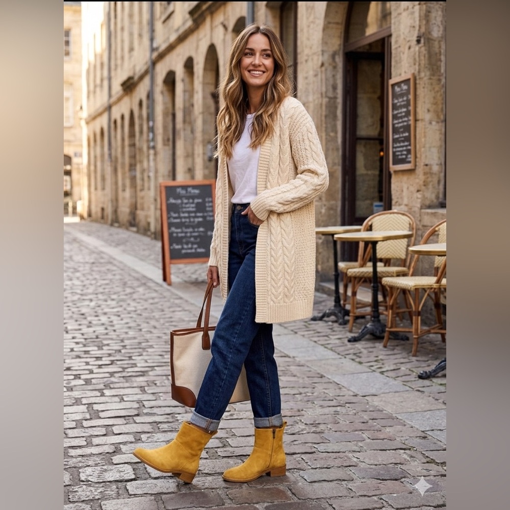 Antelope Women's Yellow Suede Ankle Boots